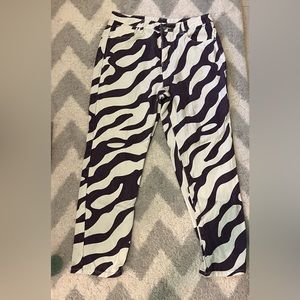 SHEIN purple zebra print jeans